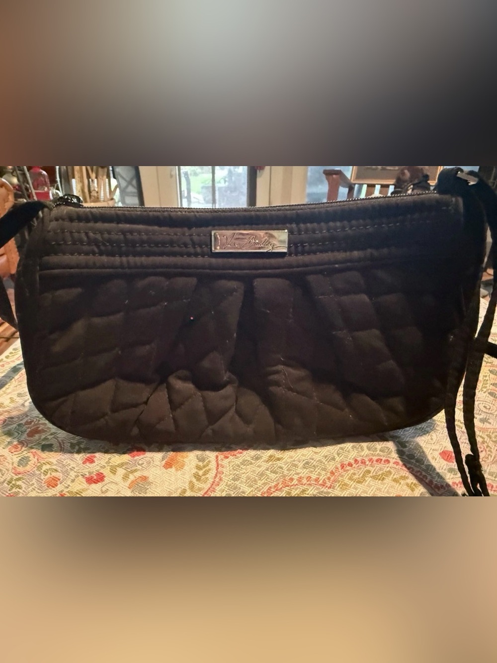 Vera Bradley Black Quilted Cross Body Bag